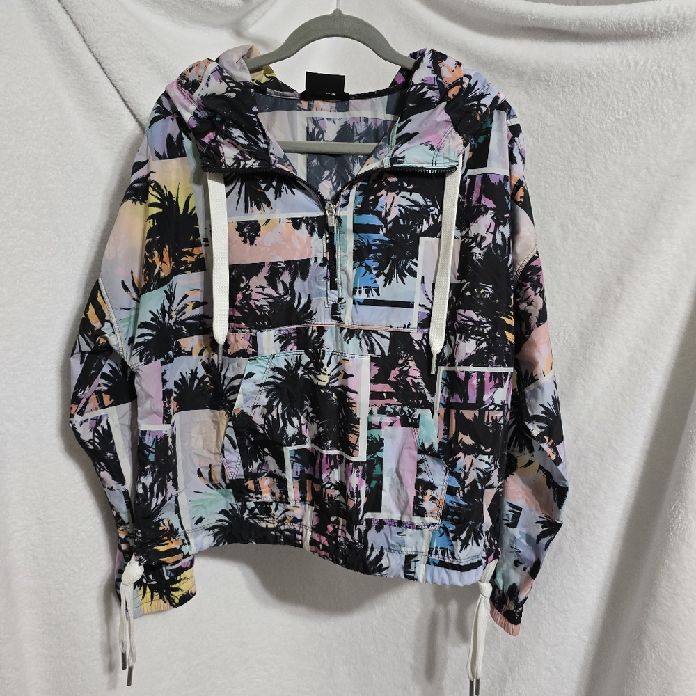 Calvin Klein Performance Palm Tree Windbreaker Jacket Size M